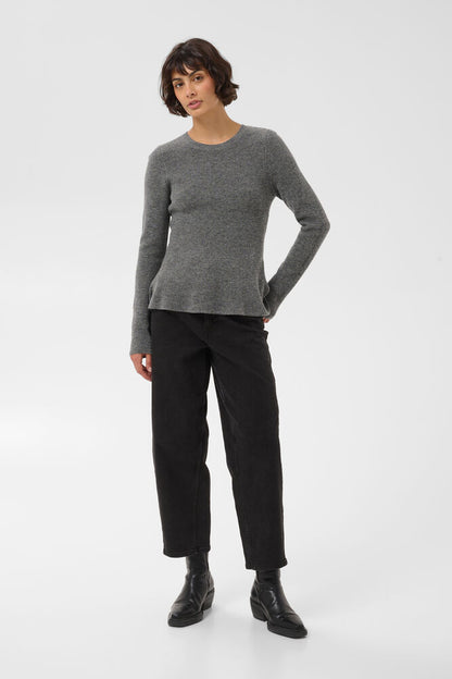 Carina PW Pullover - Medium Grey Melange