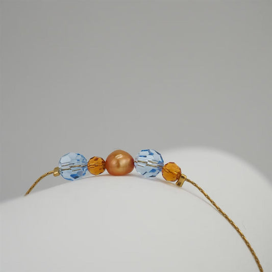 Dainty Coastal Glow - Blue / Orange