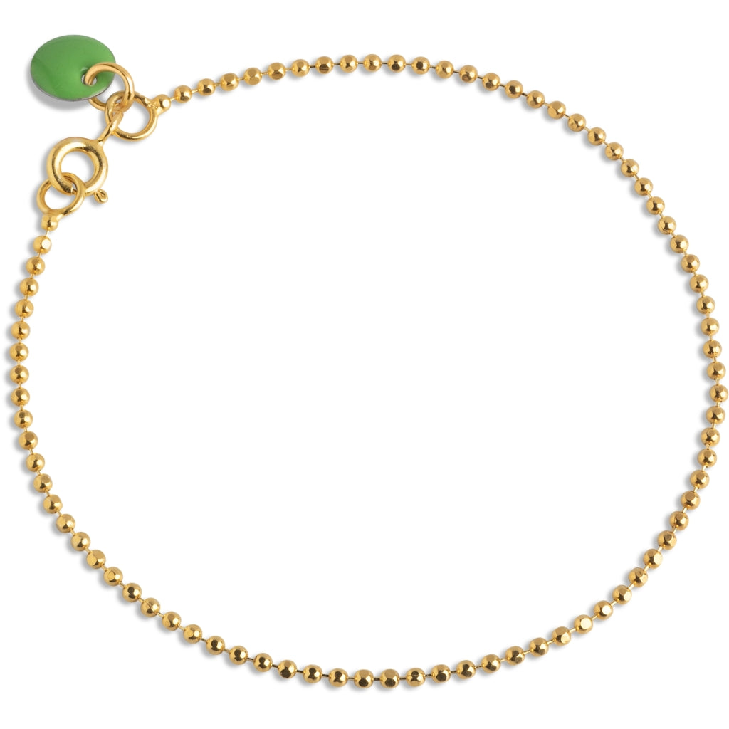 Ball Chain Green Bracelet