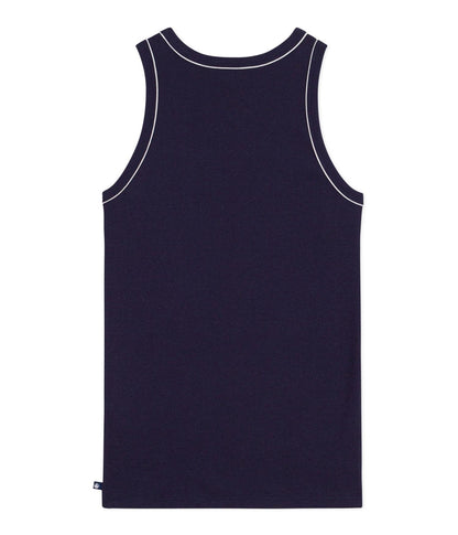 Tanktop Ribbed - Navy and White details