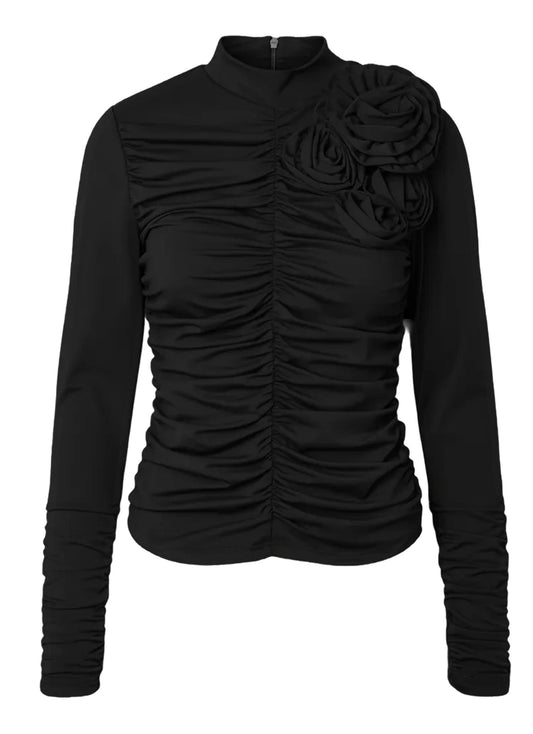 YASDONA LS TOP - BLACK