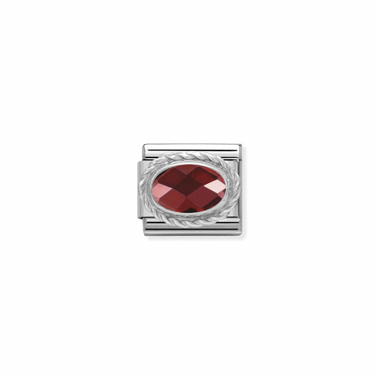 LINK, RED OVAL ZIRCONIA