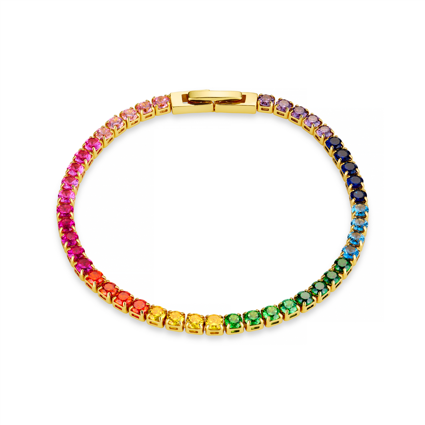 Rainbow Tennis Bracelet