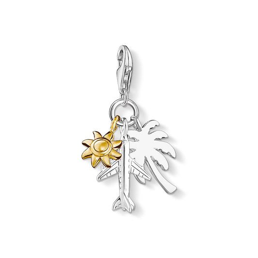Charm Pendant Palm Tree, Sun, Plane