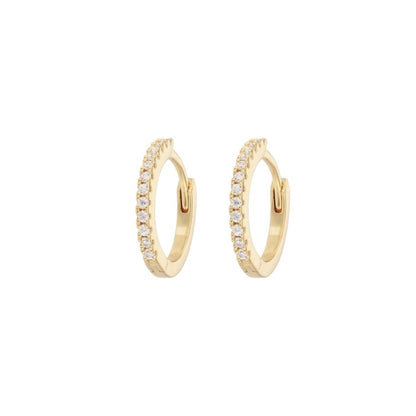 Medium Hoops Gold White