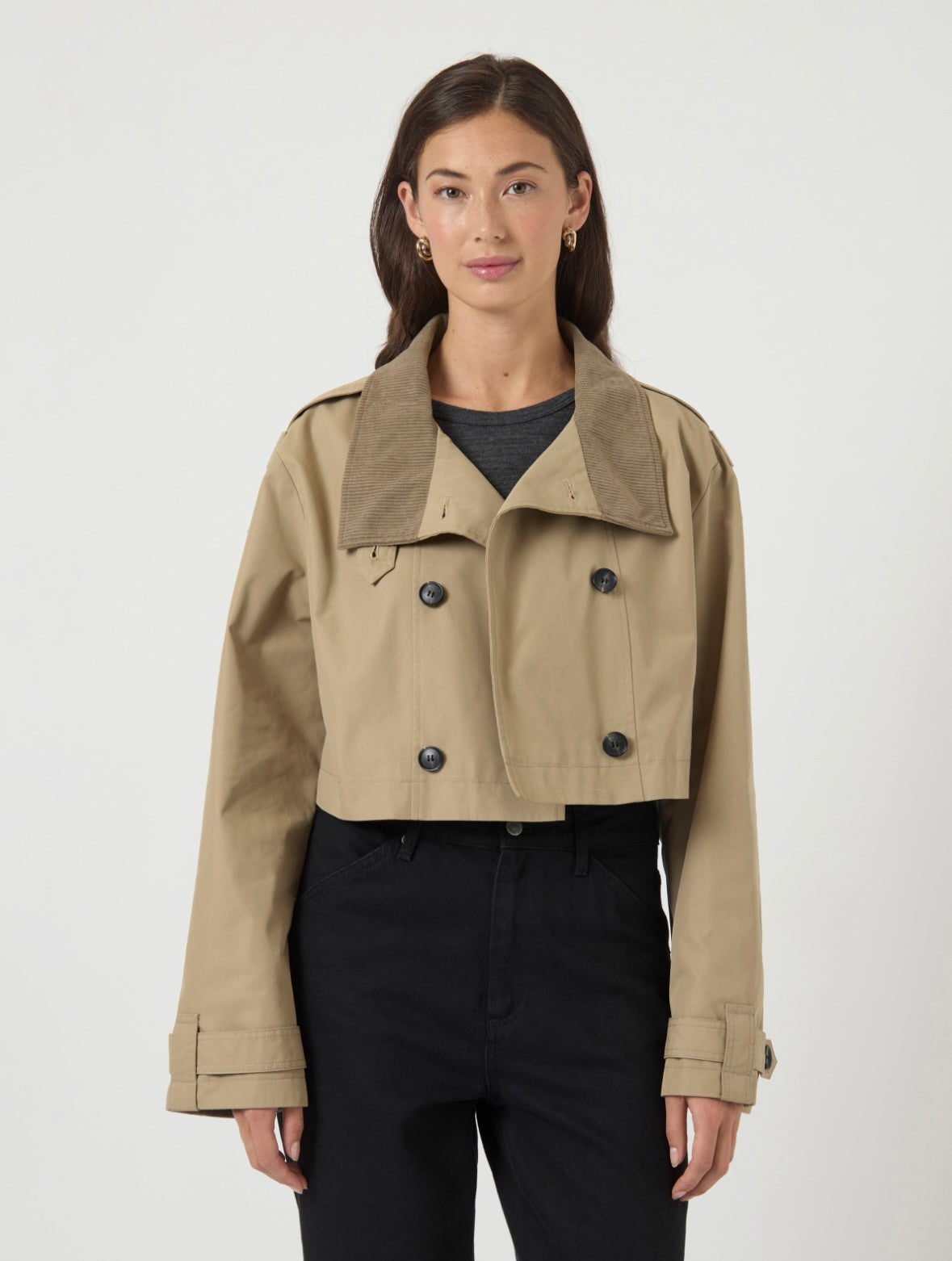 YASPRIXO LS COAT - SEPIA TINT