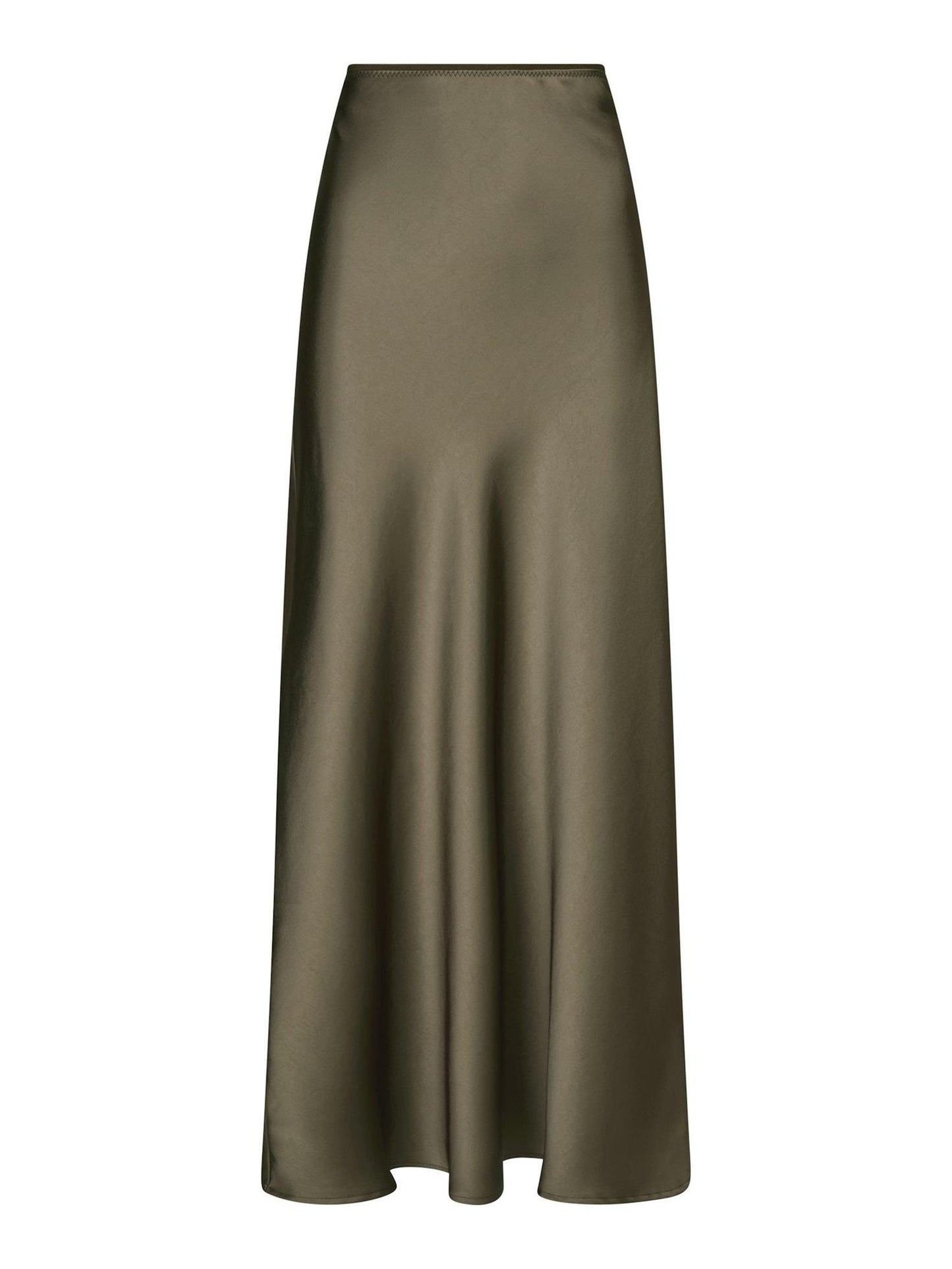 Vicky Heavy Sateen Skirt - Cold Army