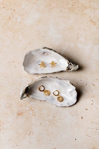 Shell Pave Huggie Hoops