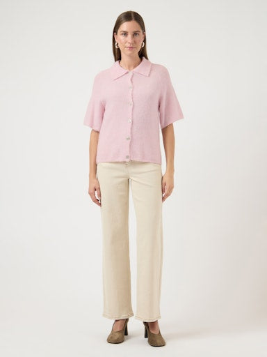 YASDURA 2/4 KNIT CARDIGAN - PINK