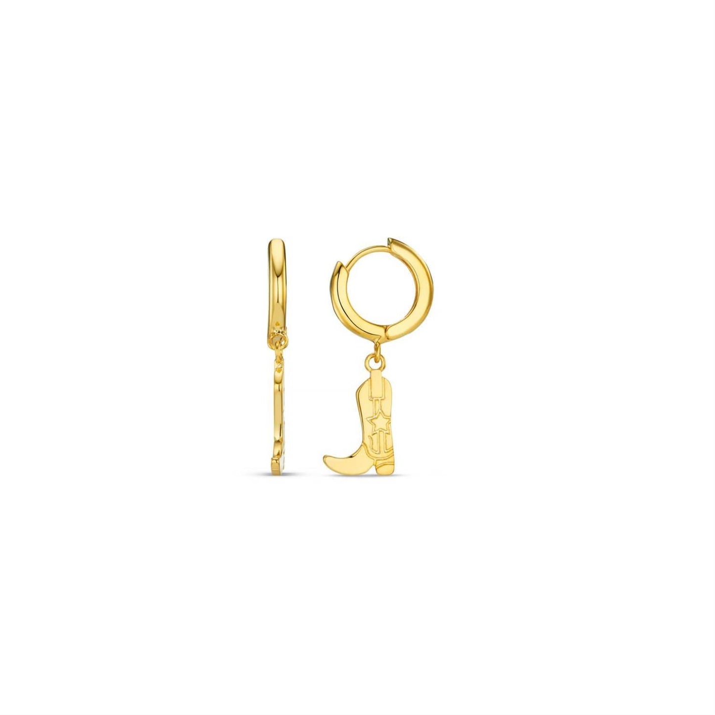 Cowboy boot charm earrings