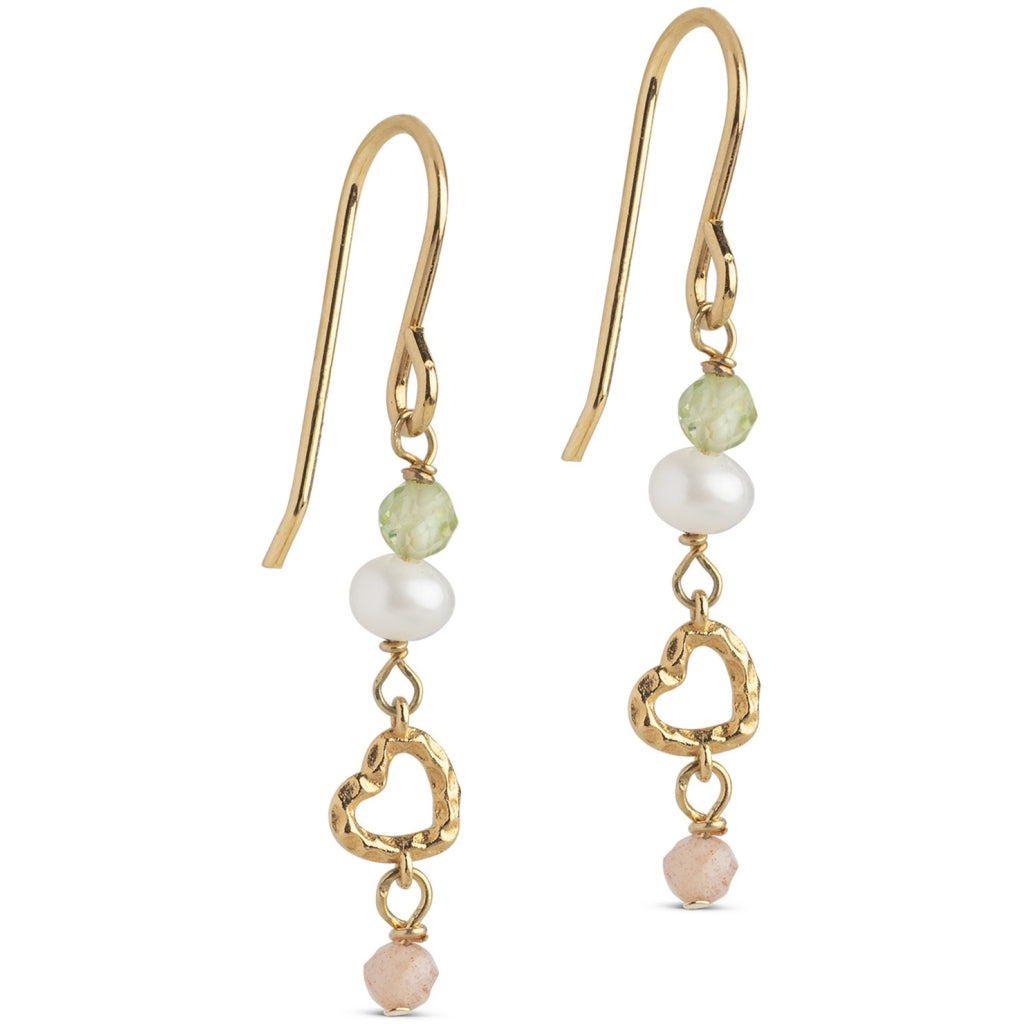Organic Heart Earrings - Meadow