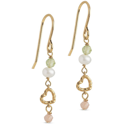 Organic Heart Earrings - Meadow