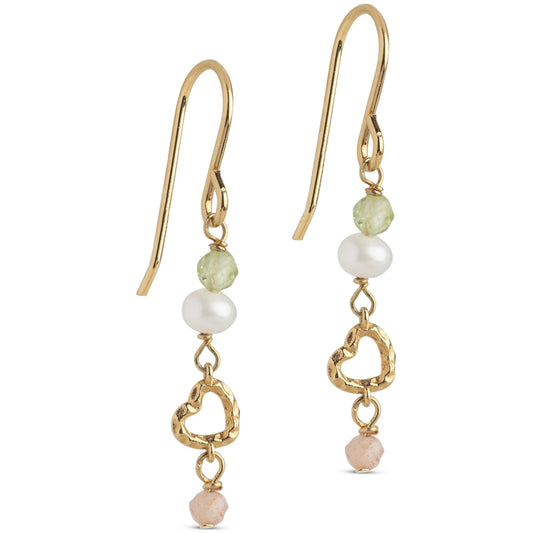 Organic Heart Earrings - Meadow