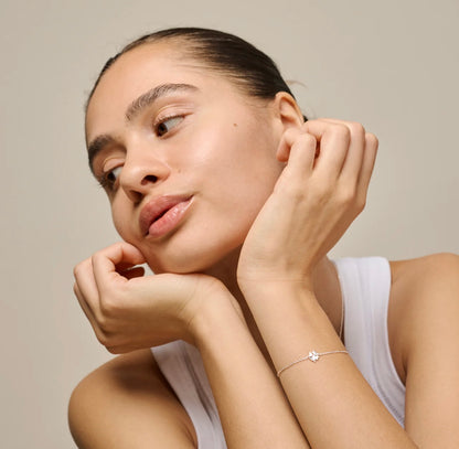 Four-Leaf Clover Silver Bracelet