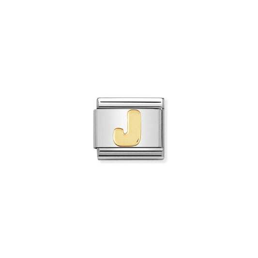 LINK, LETTER J IN YELLOW GOLD