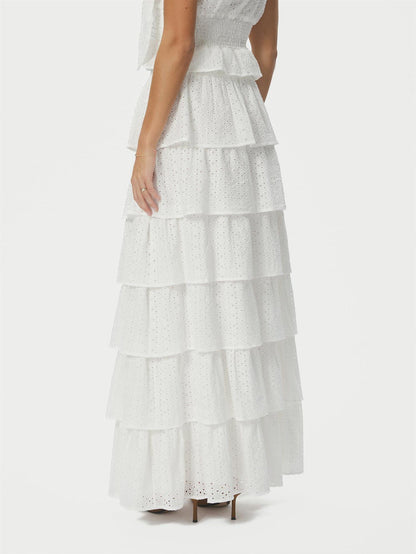 Morris Emb Skirt - Off-White