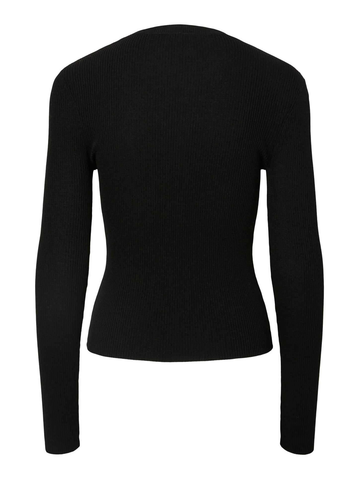YASZOEY LS KNIT PULLOVER - BLACK