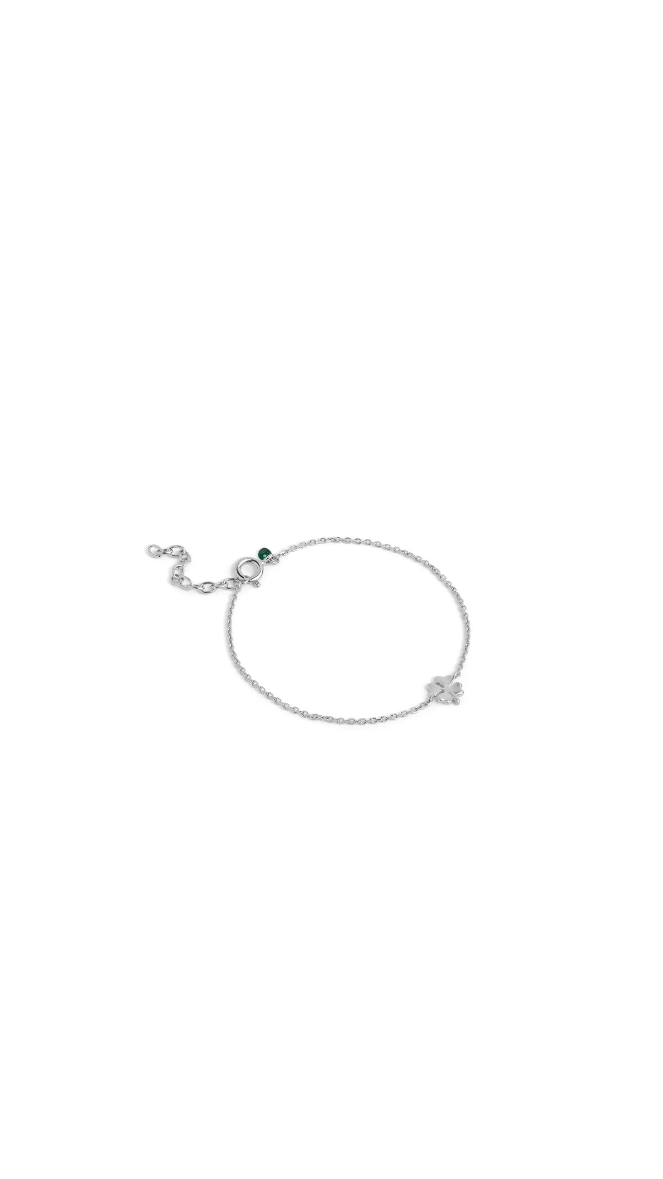Four-Leaf Clover Silver Bracelet