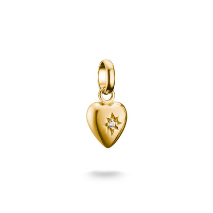 Charm Pendant Heart With Star Connect Gold-Plated