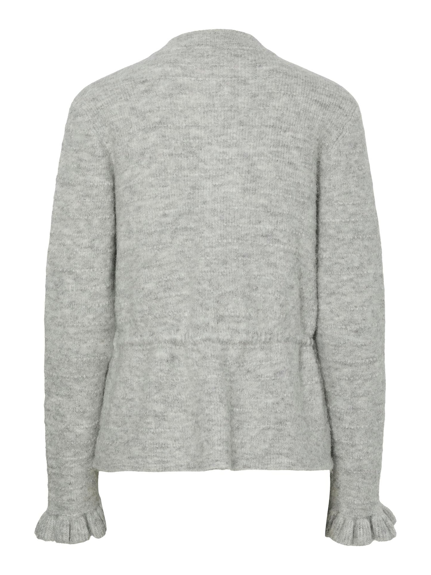 YASTHELLIS LS KNIT CARDIGAN - LIGHT GREY MELANGE