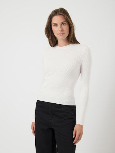 YASZOEY LS KNIT PULLOVER - STAR WHITE
