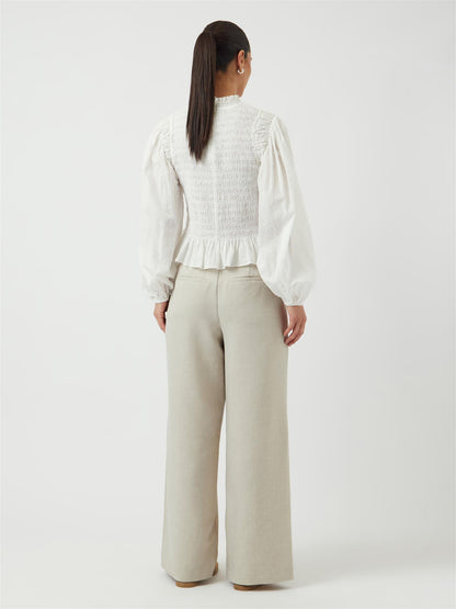 YASSAU LS TOP - STAR WHITE