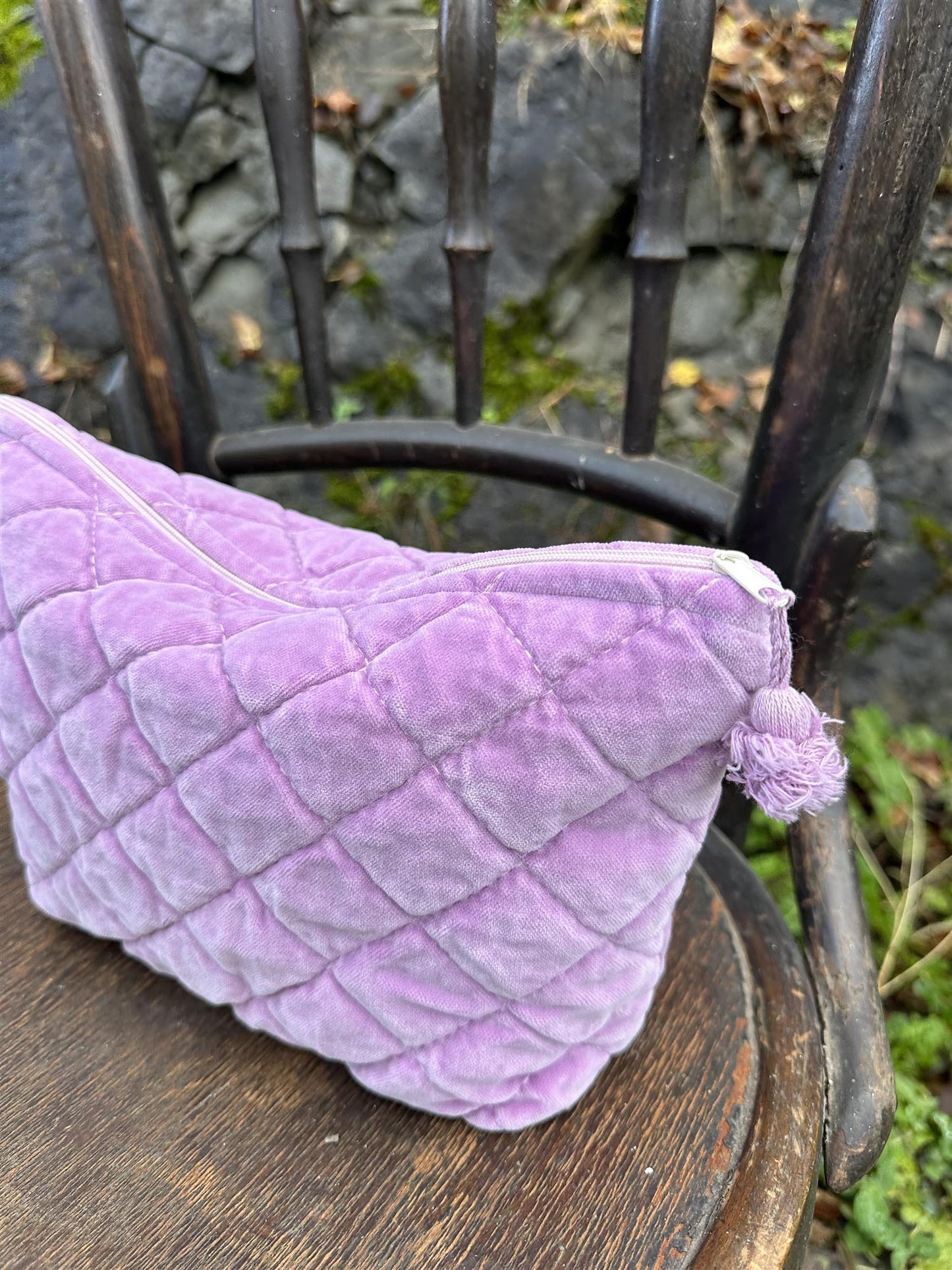 Toalettmappe Velur - Lilac