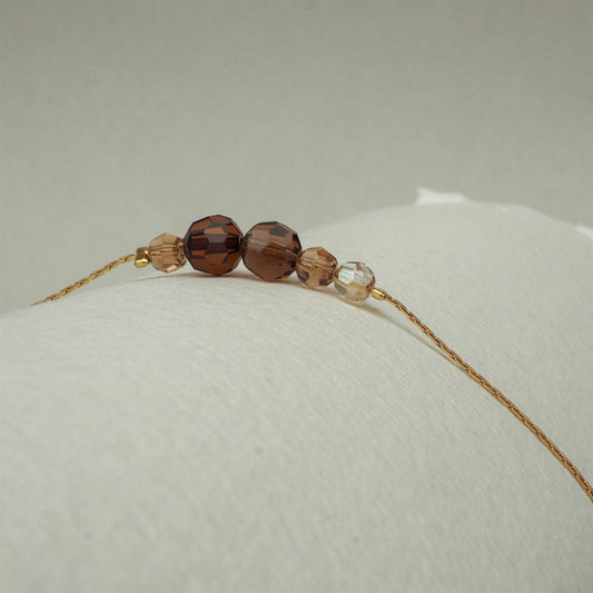 Dainty Mocha Mousse Bracelet - Brown