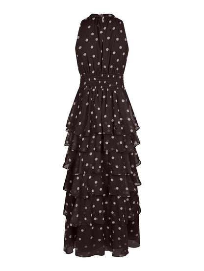 Marli Big Dot Dress - Brown