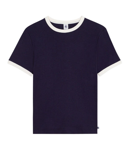 Tee-Shirt Ribbed - Navy and White details