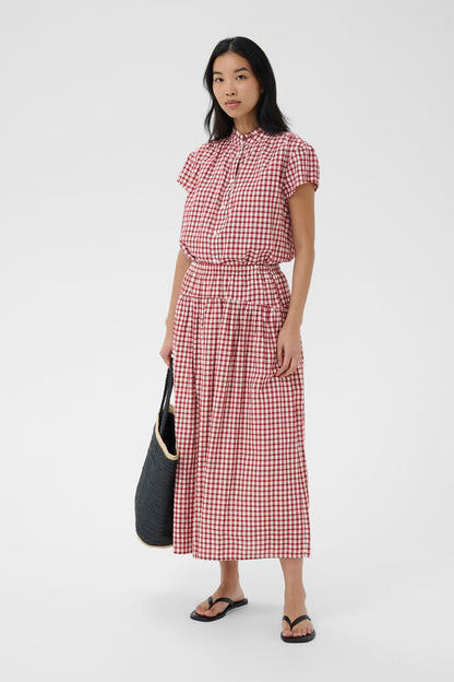 BrunhildPW Skirt - Burnt Russet Check