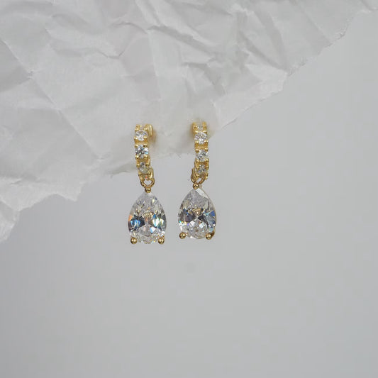 Clear Crystal Hoops