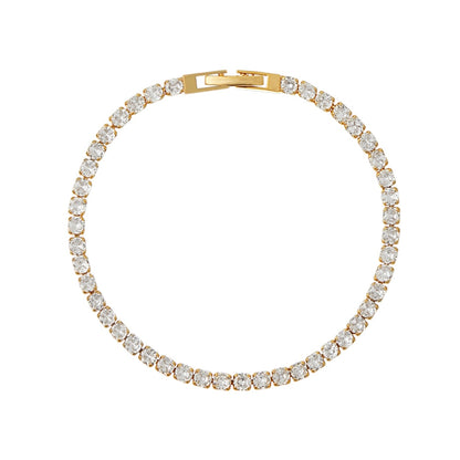 Clear Crystal Tennis Bracelet 19cm