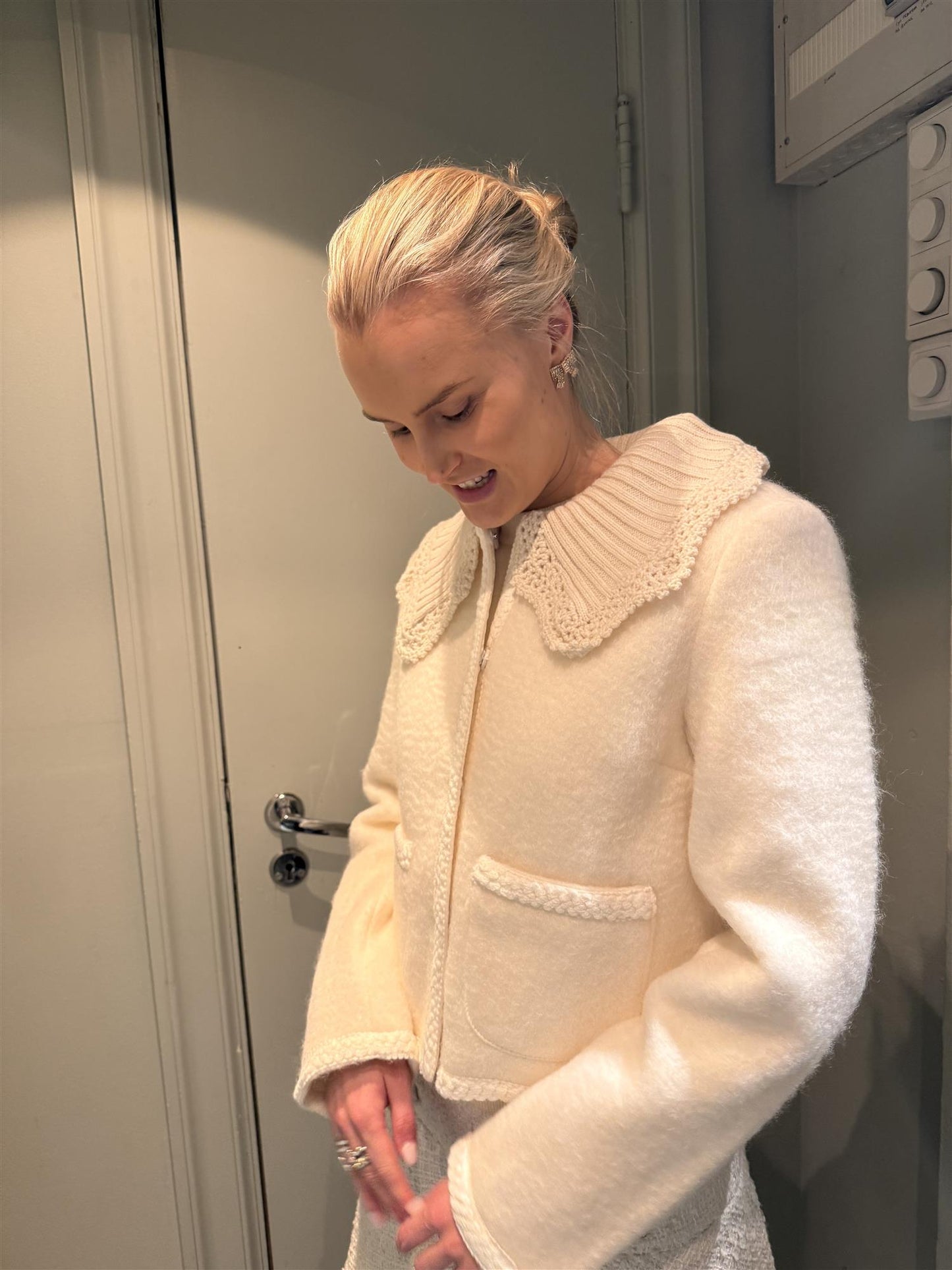 YASCARRIE LS WOOL BLEND JACKET - BIRCH