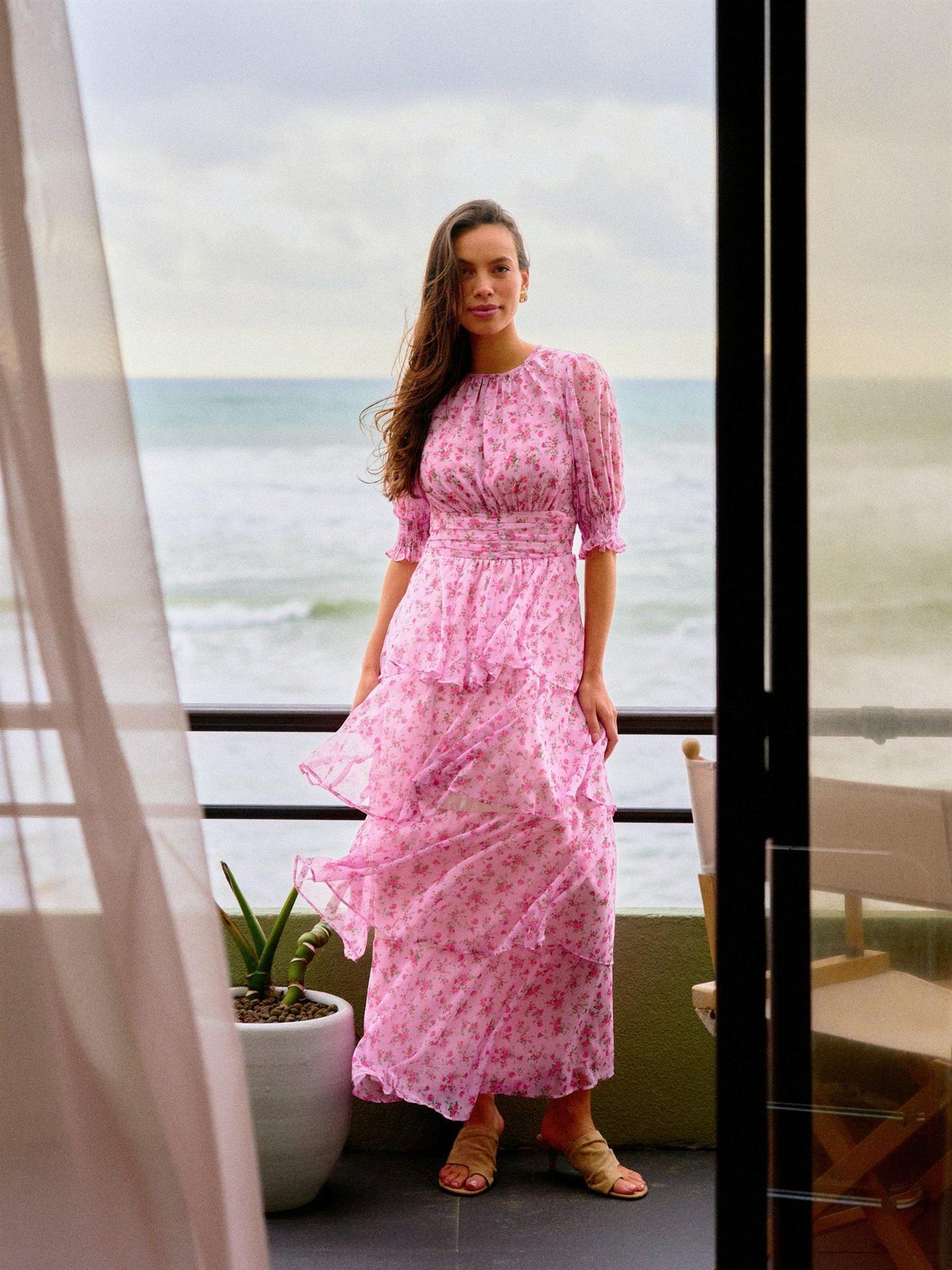 Sable Meadow Print Dress - Light Pink