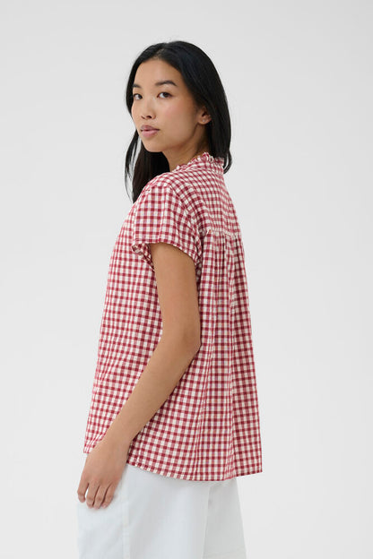 BjankaPW Blouse - Burnt Russet Check