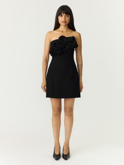 YASSHARMA BANDEAU DRESS S - BLACK