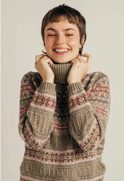 Kinross Cowl Neck Sweater - Blush