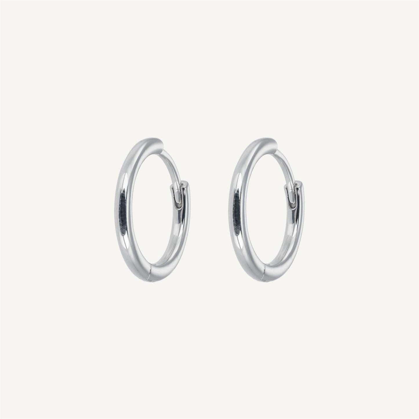 Medium Silver Hoops