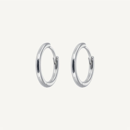 Medium Silver Hoops