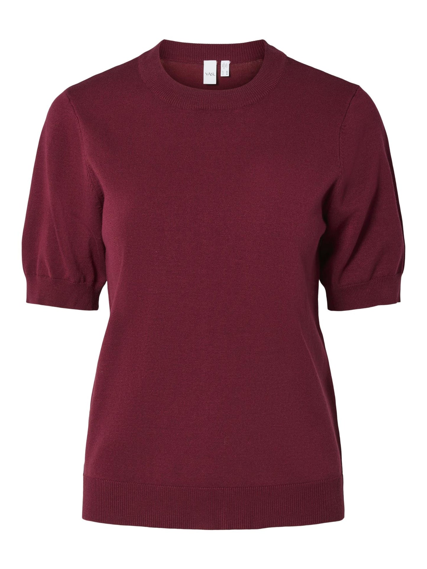 YASLENA SS KNIT TOP - TIBETAN RED