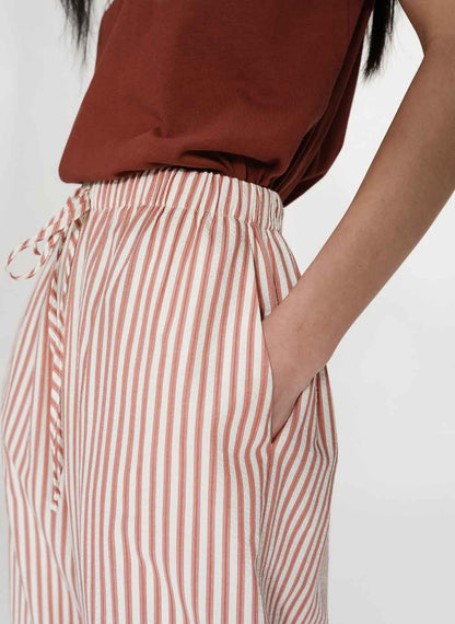 Volute Stripe Pants - Corail