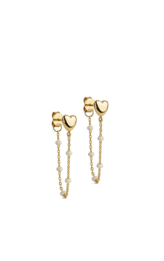 Lola Heart Daisy Earrings