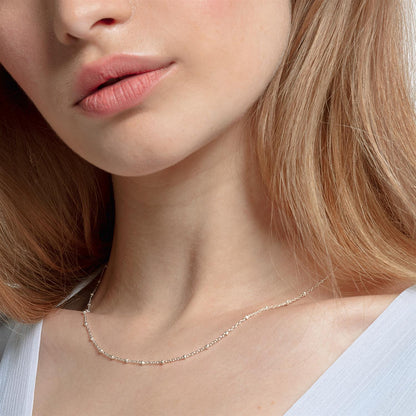 Round Belcher Chain Necklace Silver (60cm)