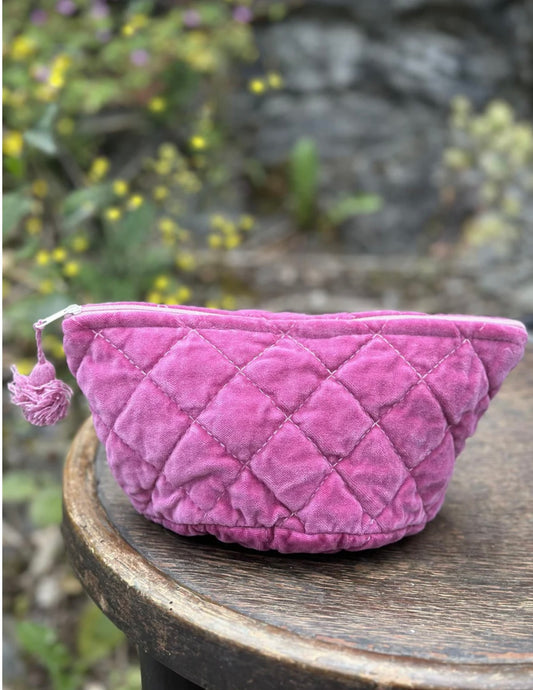Sminkemappe Velur - Rosy Pink