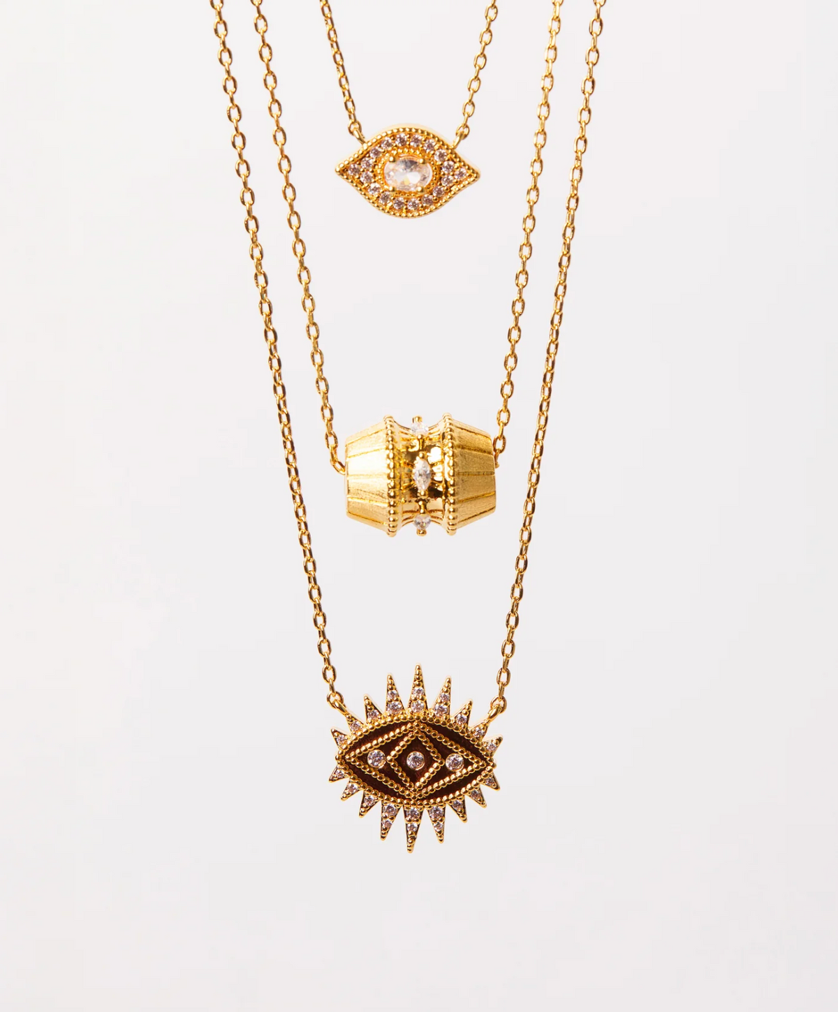 White Majestic Eye Necklace