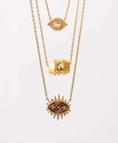 White Majestic Eye Necklace