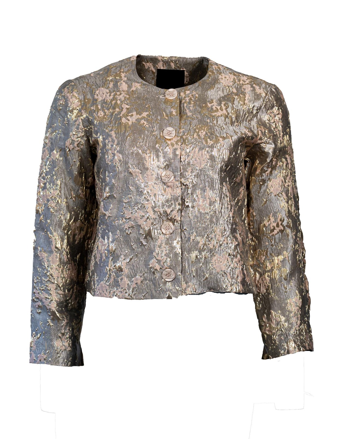 Brocade Blazer - Pale Rose