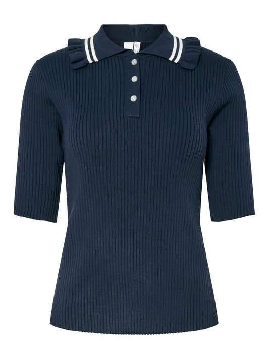 YASPRIMOS KNIT PULLOVER - NAVY