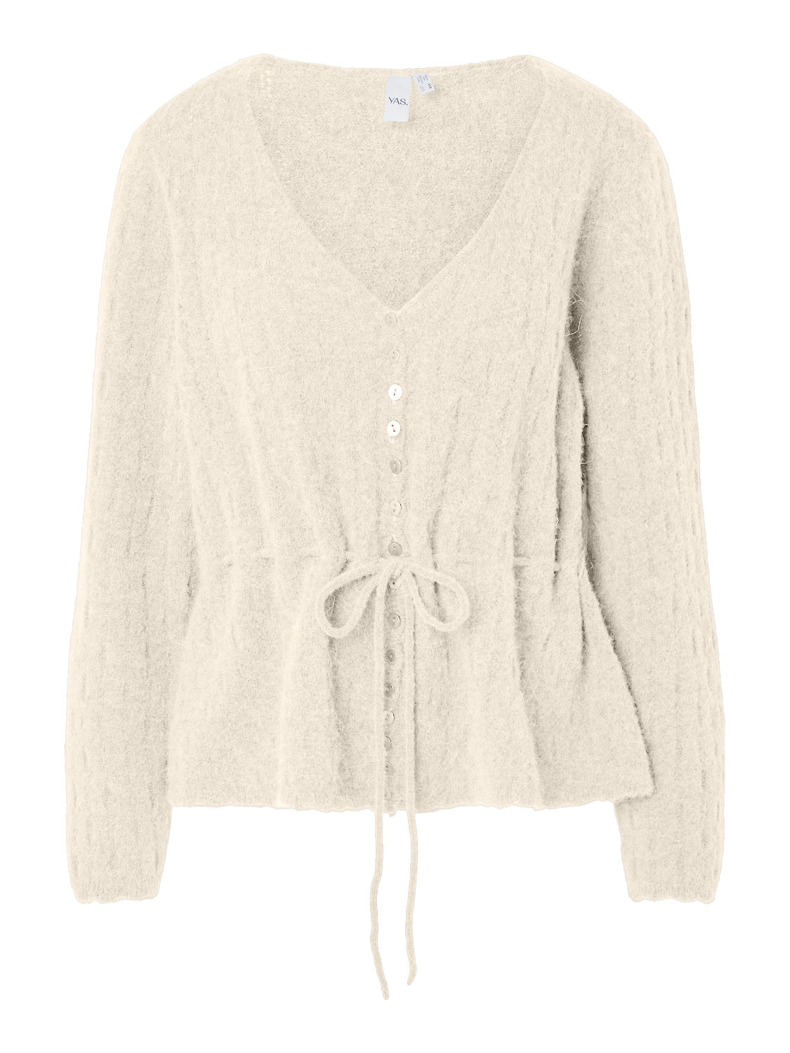 YASMELLIS LS ALPACA KNIT CARDIGAN - PRISTINE